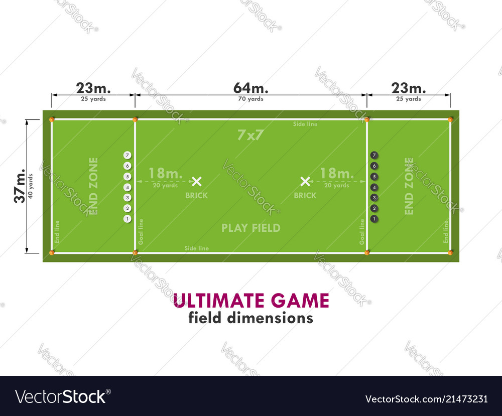 Dimensions of the field for the game Royalty Free Vector