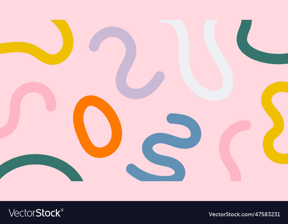 Fun colorful abstract background in doodle style