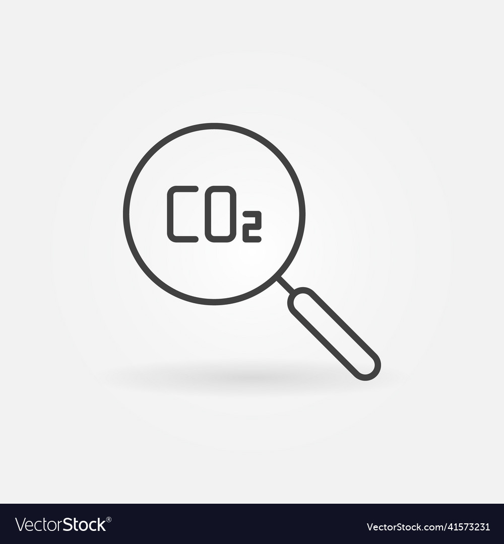 Magnifier with co2 magnifying glass concept