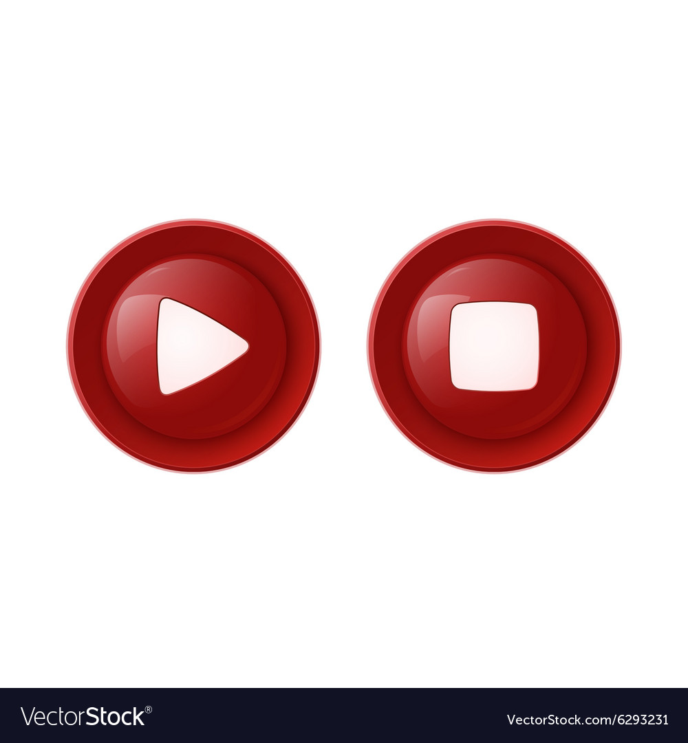 Two red glossy buttons