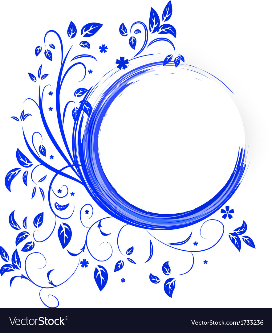 Abstract banner with curls of blue color Vector Image