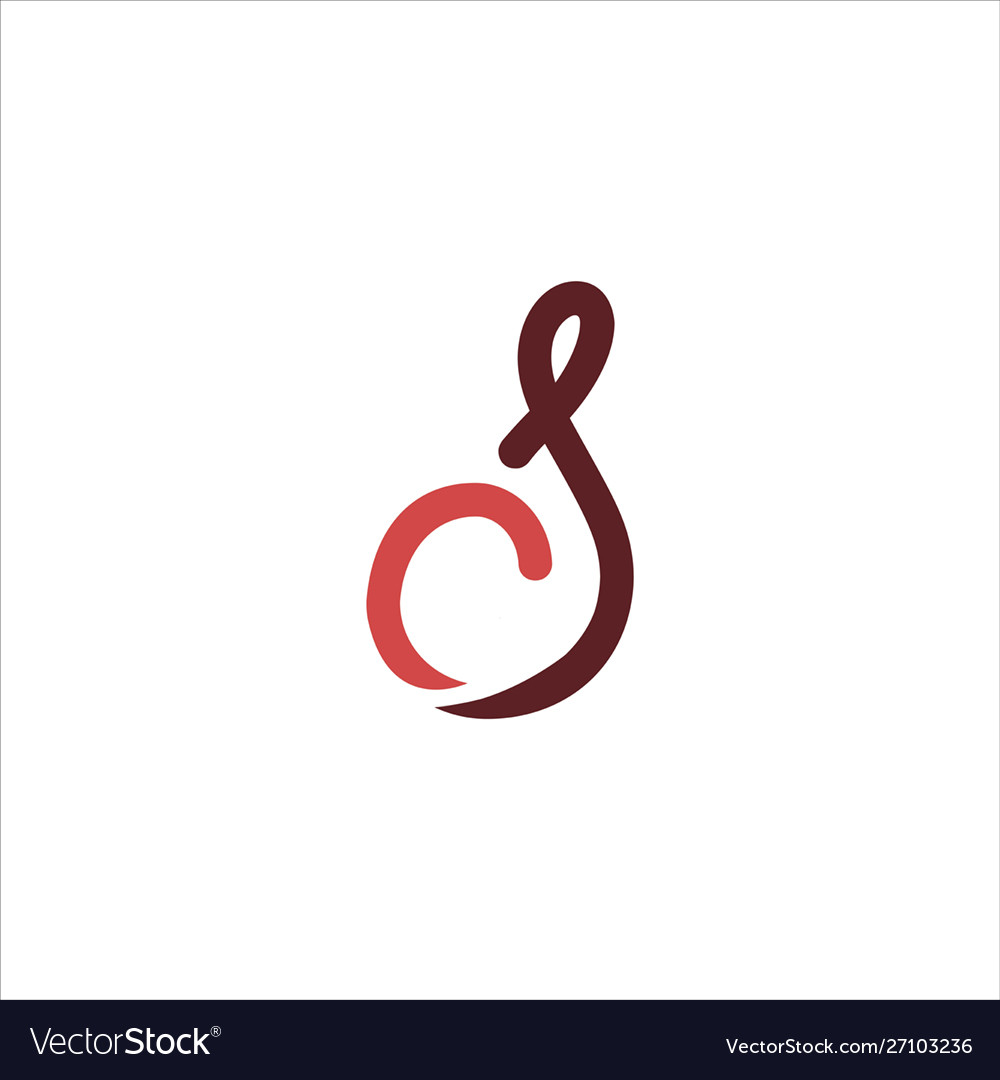 Cs and sc creative initial based letter Royalty Free Vector