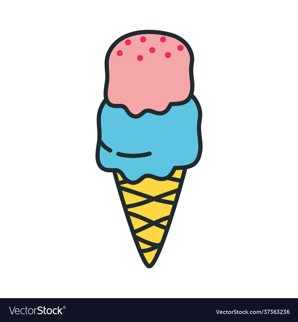 Ice cream cone Royalty Free Vector Image - VectorStock