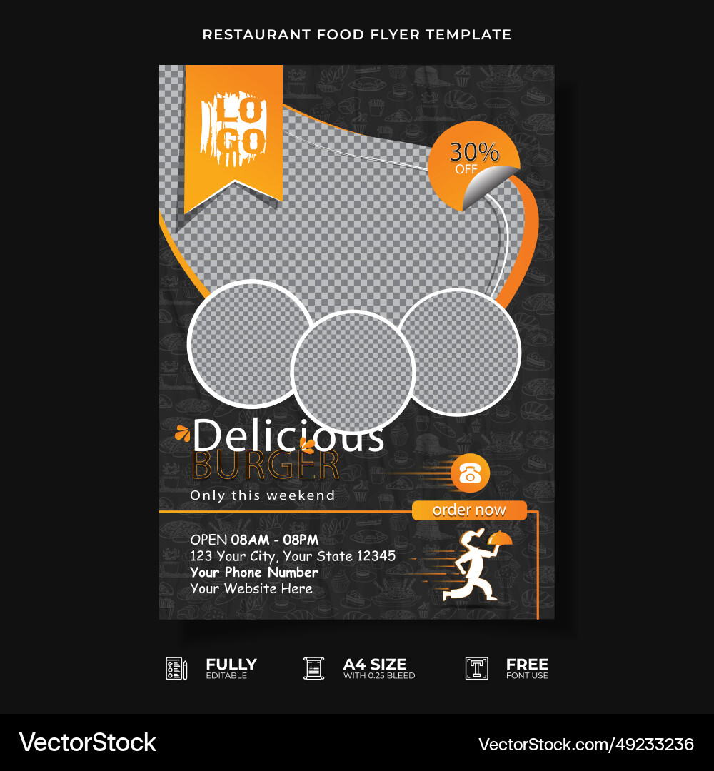 Restaurant food menu template Royalty Free Vector Image