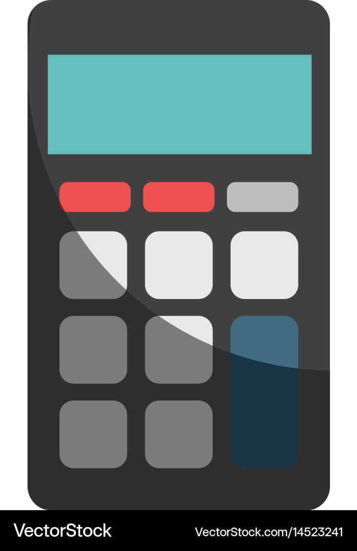 Calculator math isolated icon Royalty Free Vector Image