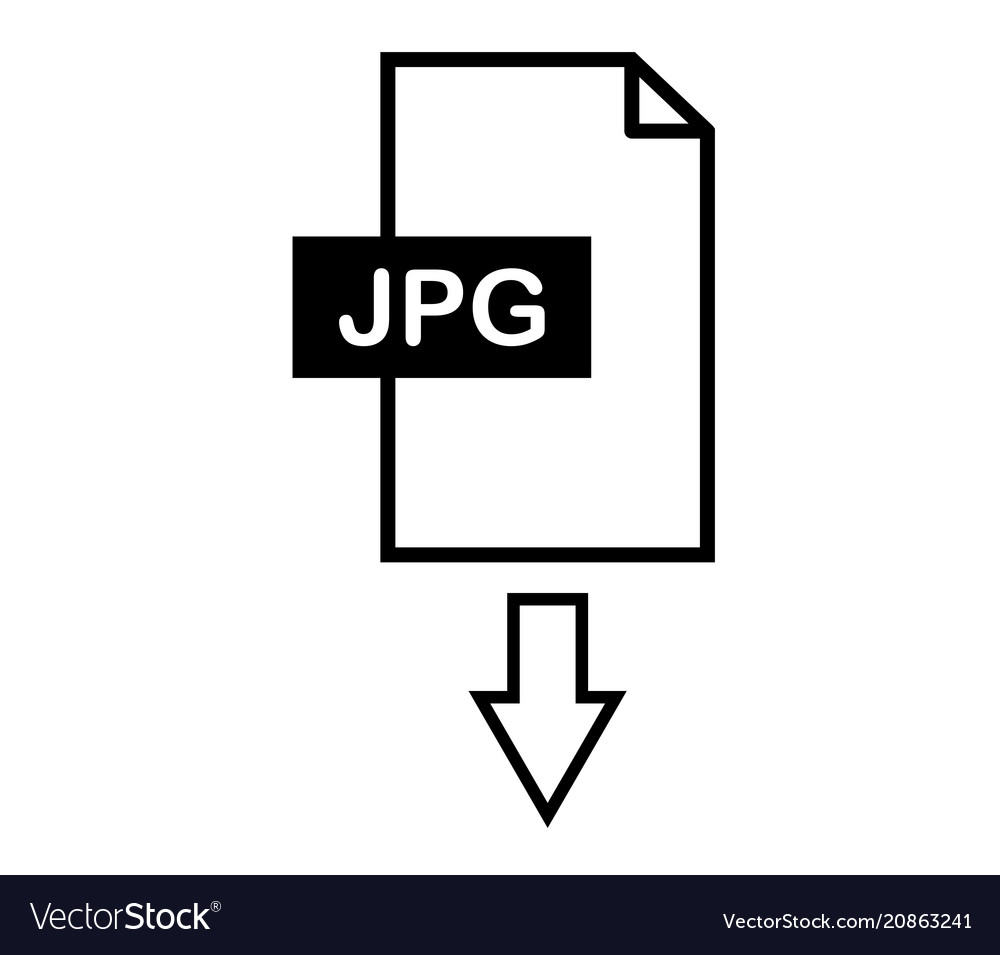 Jpeg download icon Royalty Free Vector Image - VectorStock