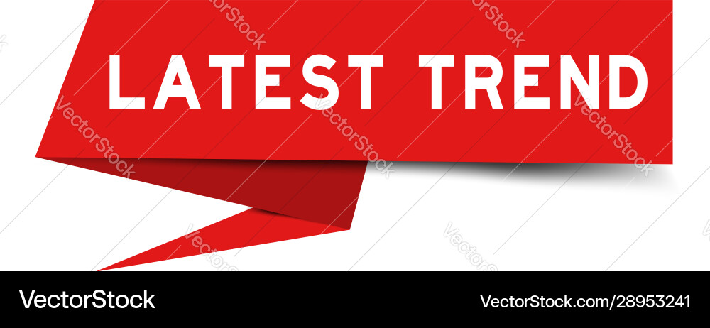 Red Color Paper Speech Banner With Word Latest Vector Image