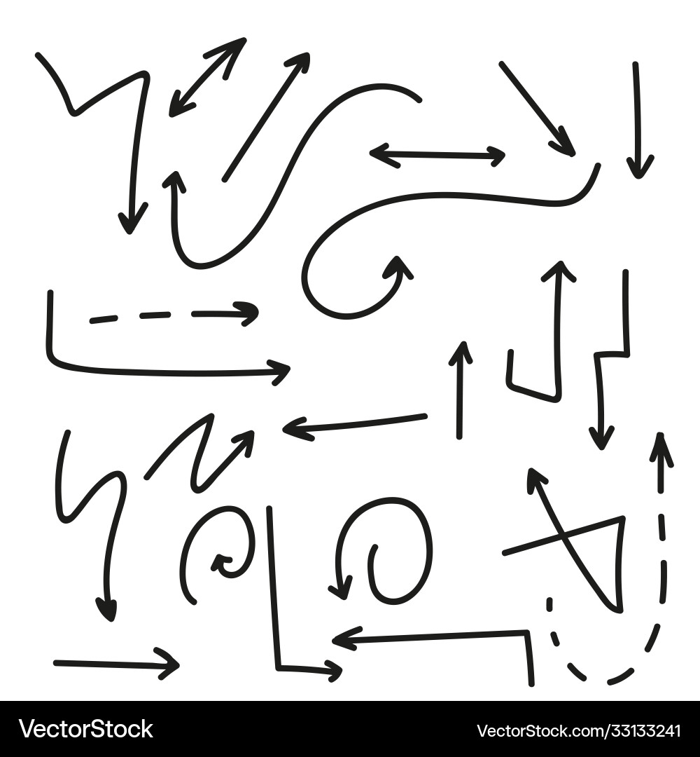 Set arrows Royalty Free Vector Image - VectorStock