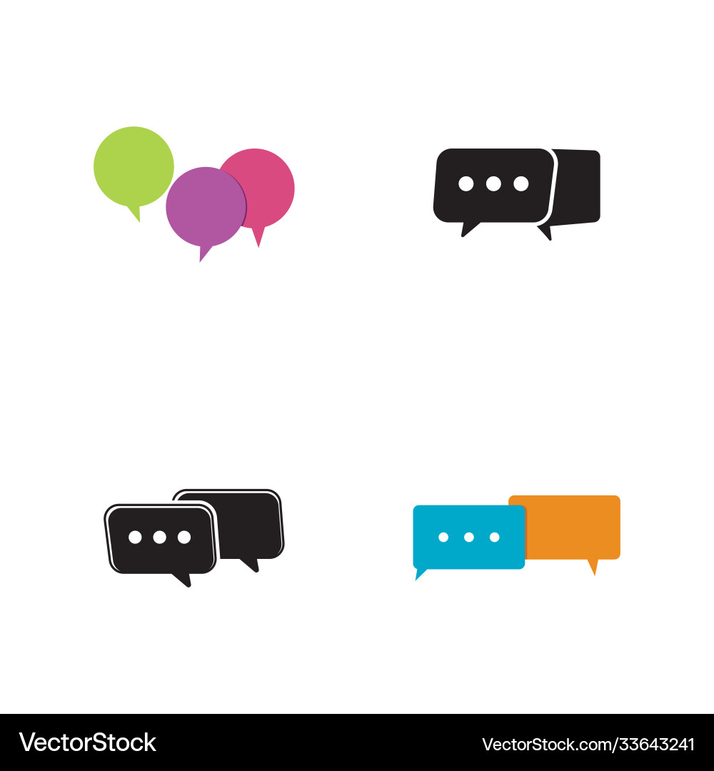Speech bubble icon logo Royalty Free Vector Image