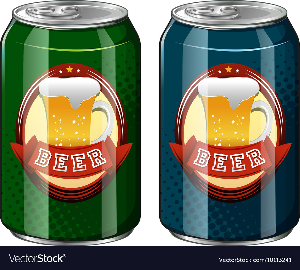 Two cans of fresh beer