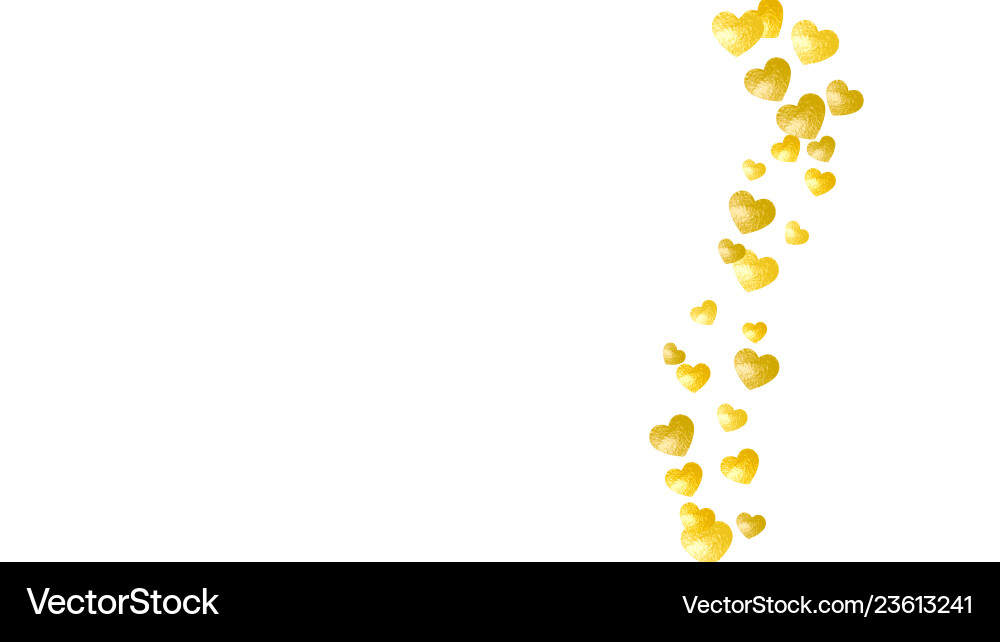 Valentines day card with glitter hearts Royalty Free Vector