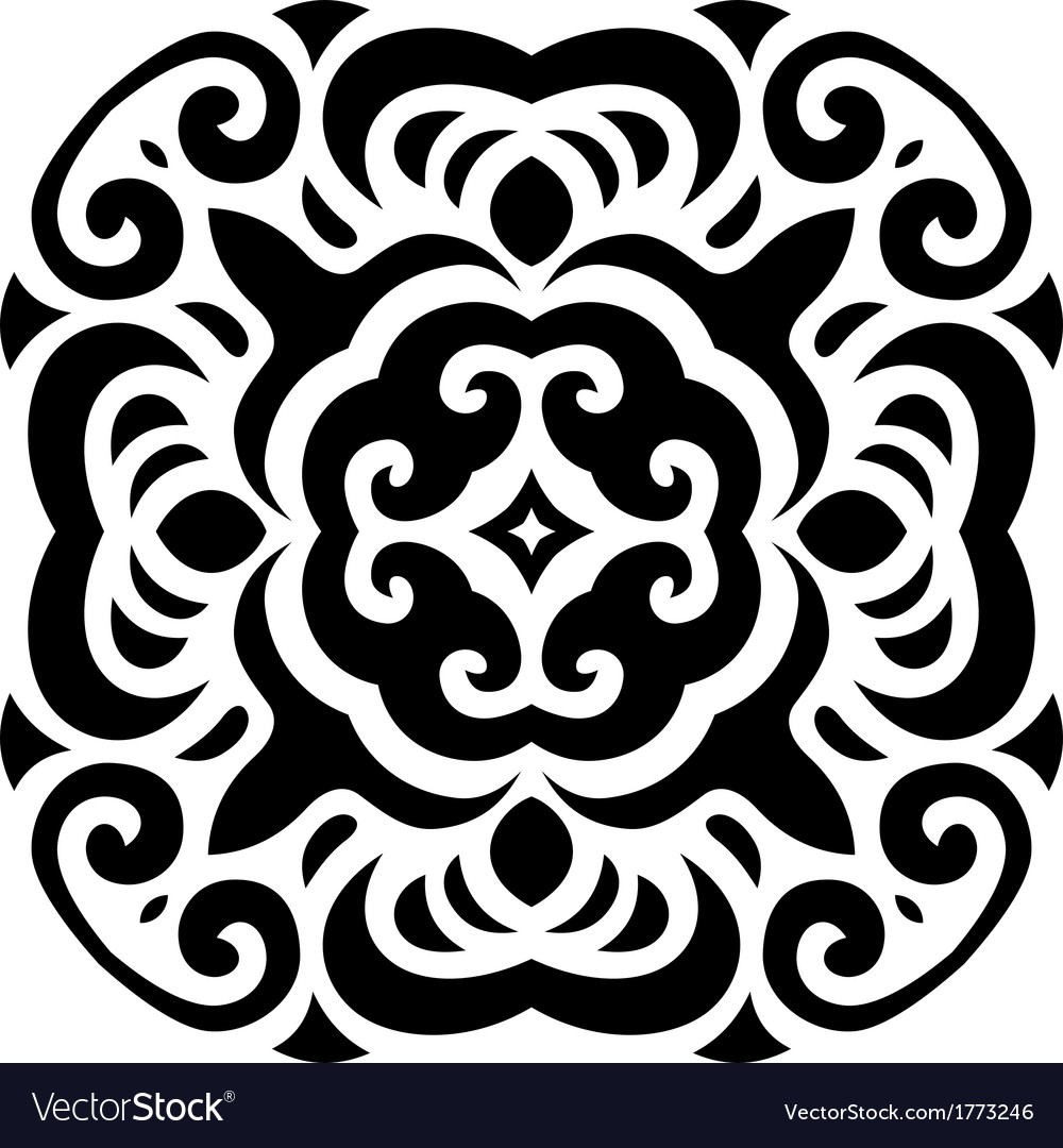 Abstract mehndi tattoo ornament Royalty Free Vector Image