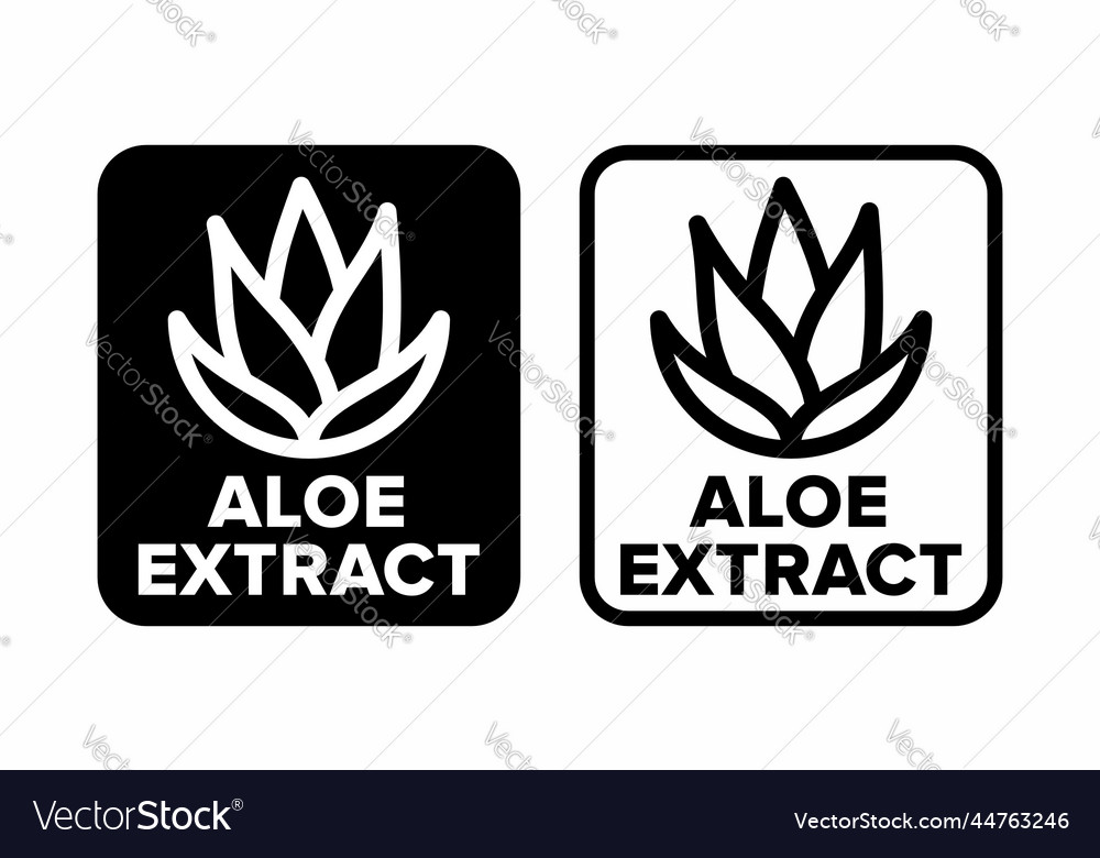 Aloe Extrakt Informationszeichen