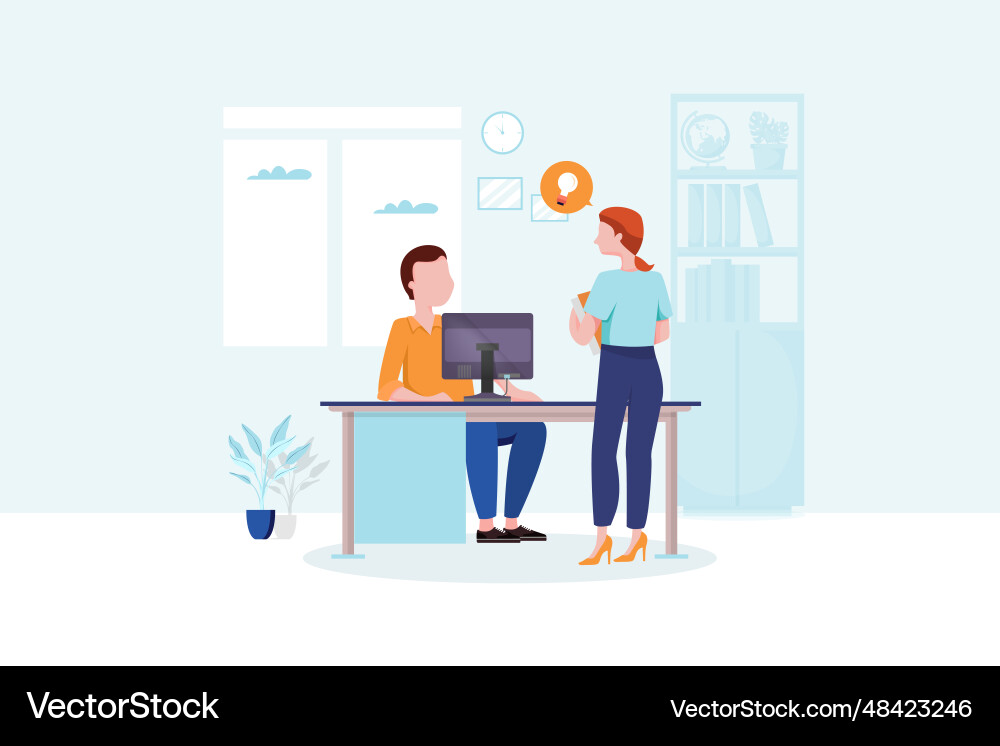 Business activities concept flat isolated Vector Image