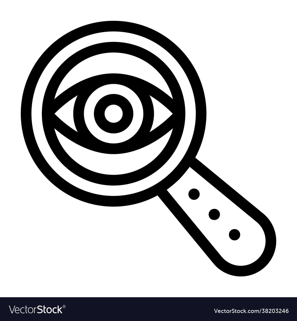 Eye analysis Royalty Free Vector Image - VectorStock