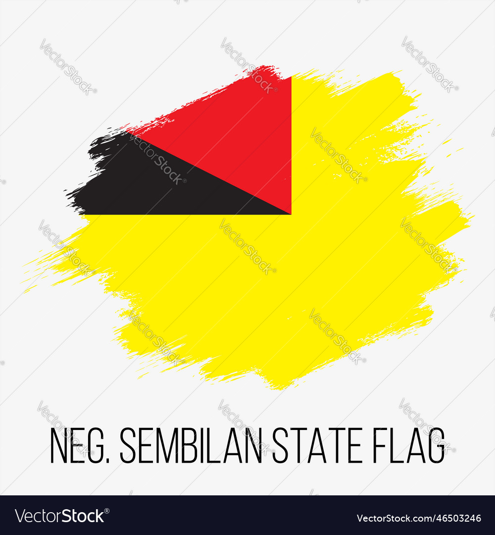 Malaysia state negeri sembilan flag design Vector Image