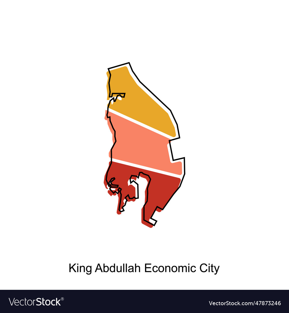 Map of king abdullah economic city design Vector Image