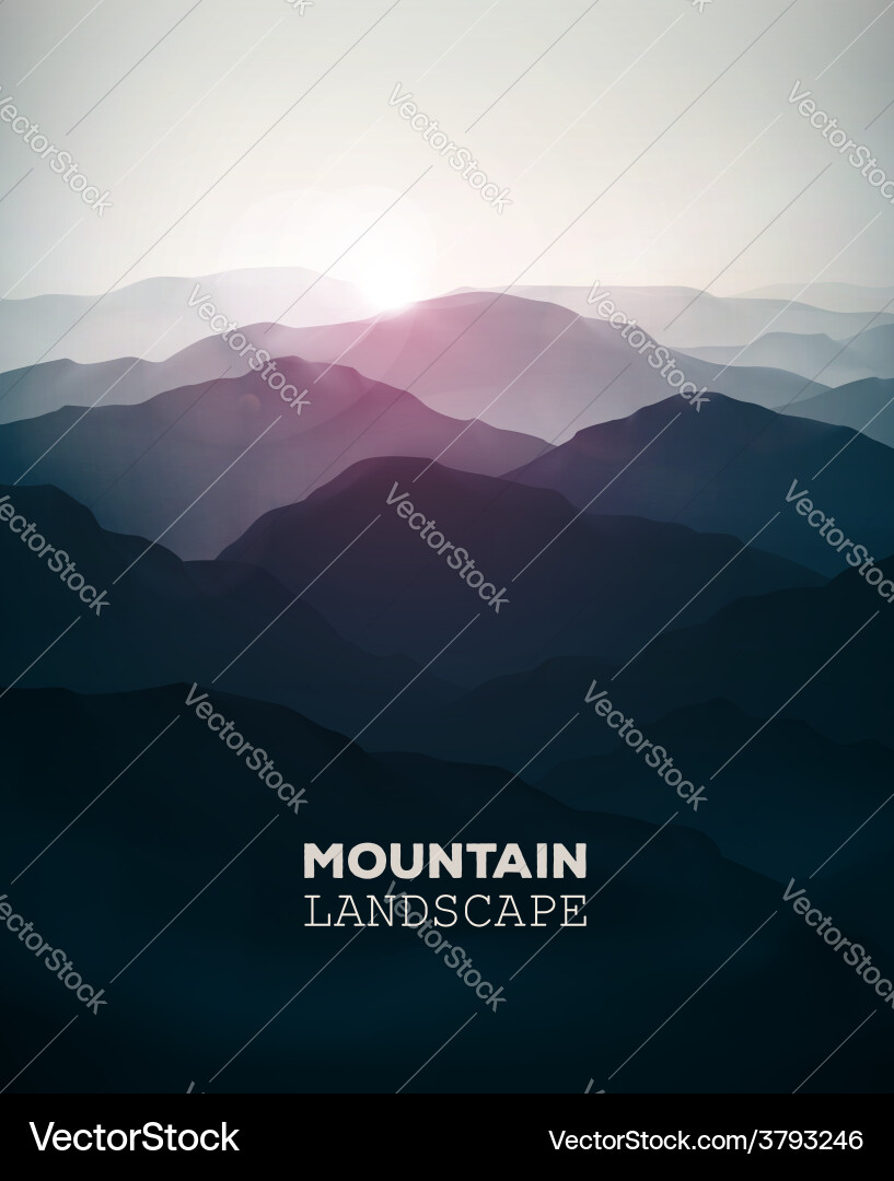 Mountain landscape Royalty Free Vector Image - VectorStock