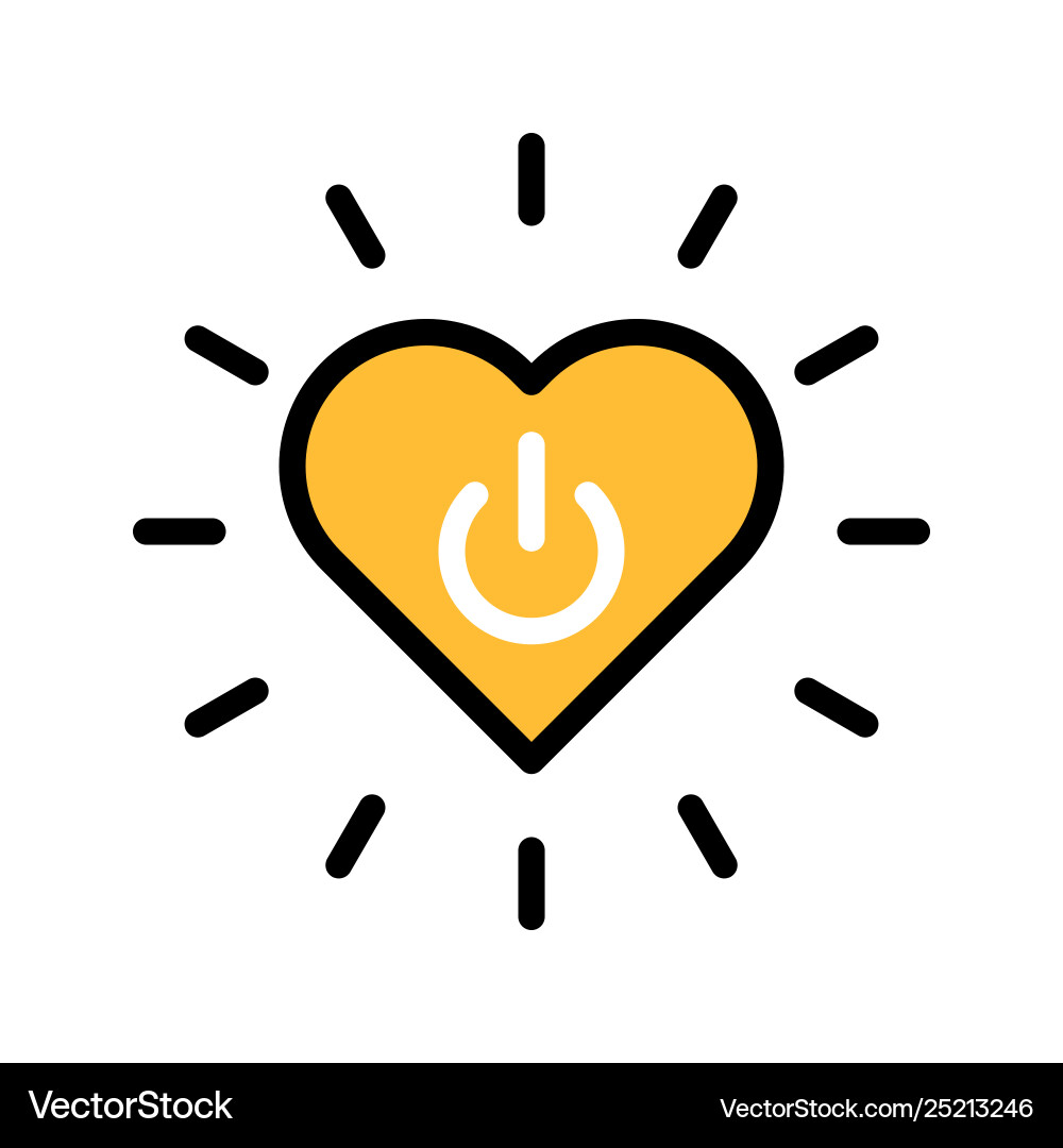 On off heart valentine and love related filled Vector Image