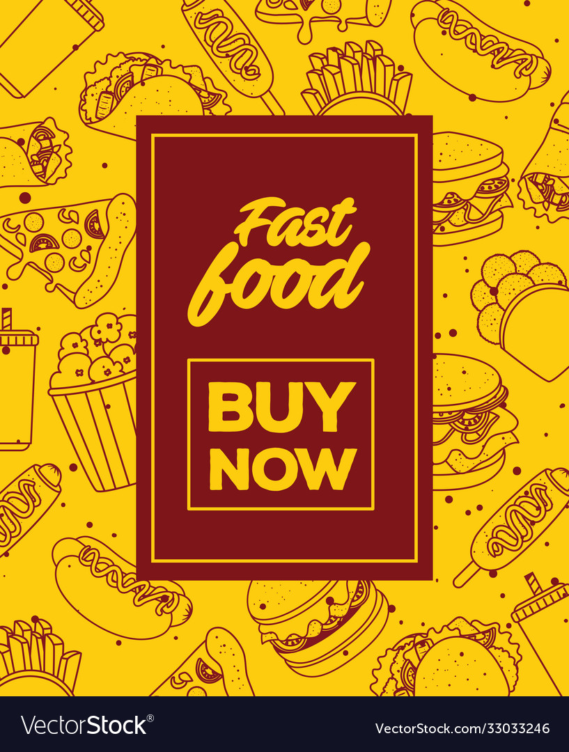 Poster fast food buy now