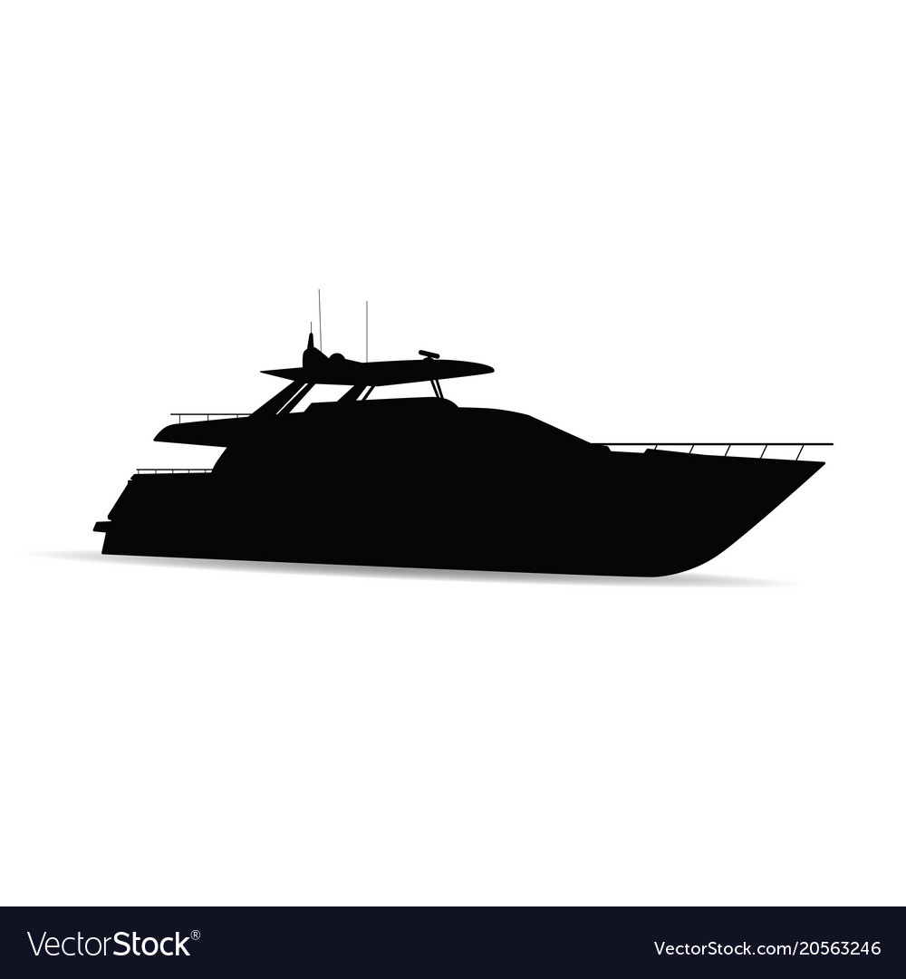 yacht silhouette vector