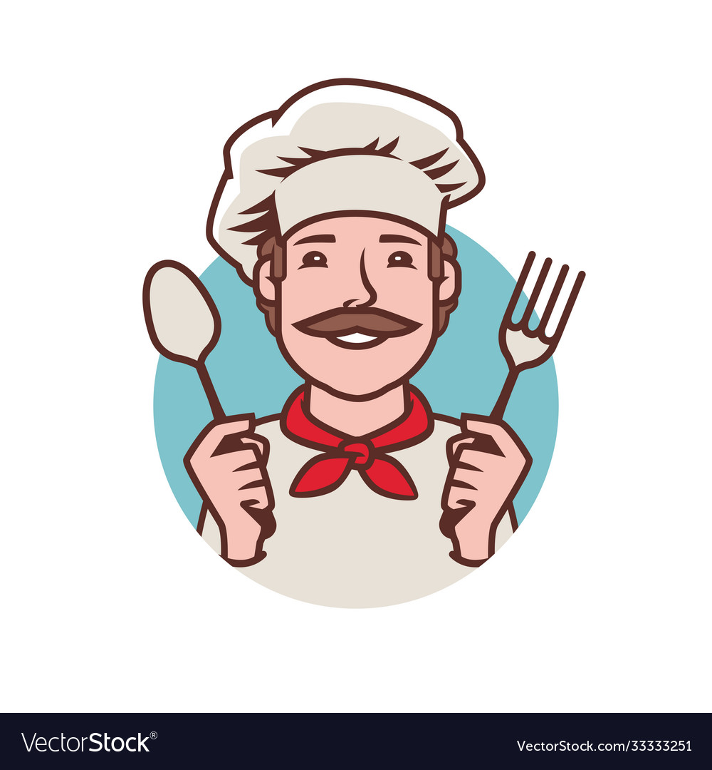 Chef logo cooking restaurant food symbol Vector Image