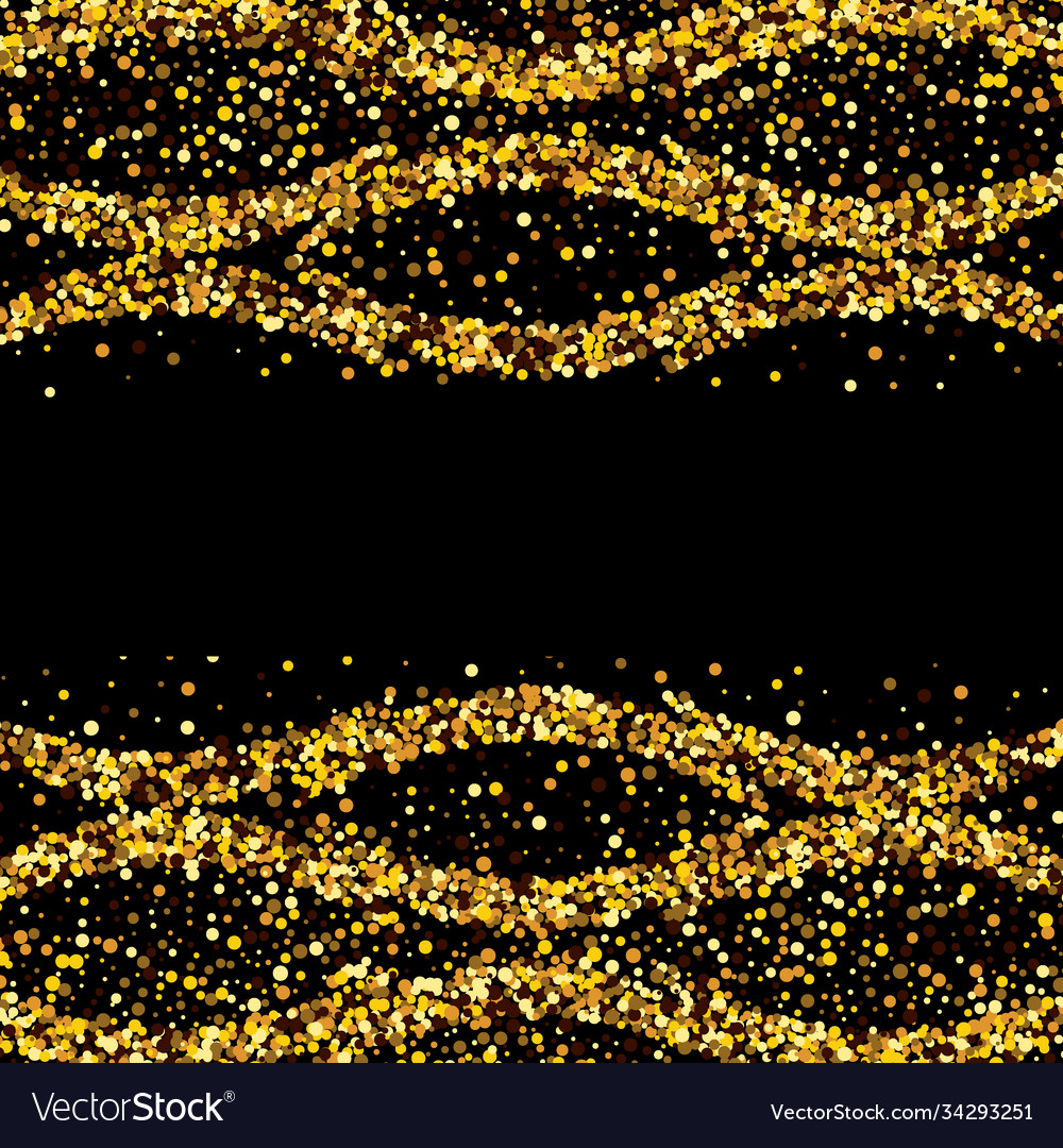 Gold Glitter Texture On A Black Background Vector Image