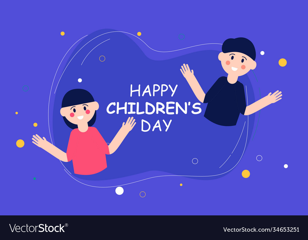 Happy children day concept