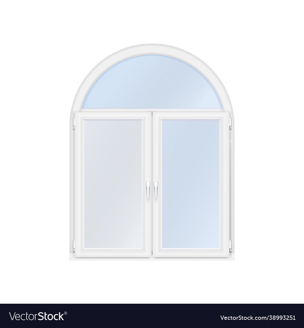 Realistic arch window composition Royalty Free Vector Image