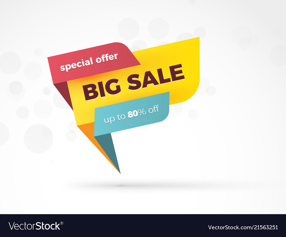 Sale color speech sign new modern style Royalty Free Vector