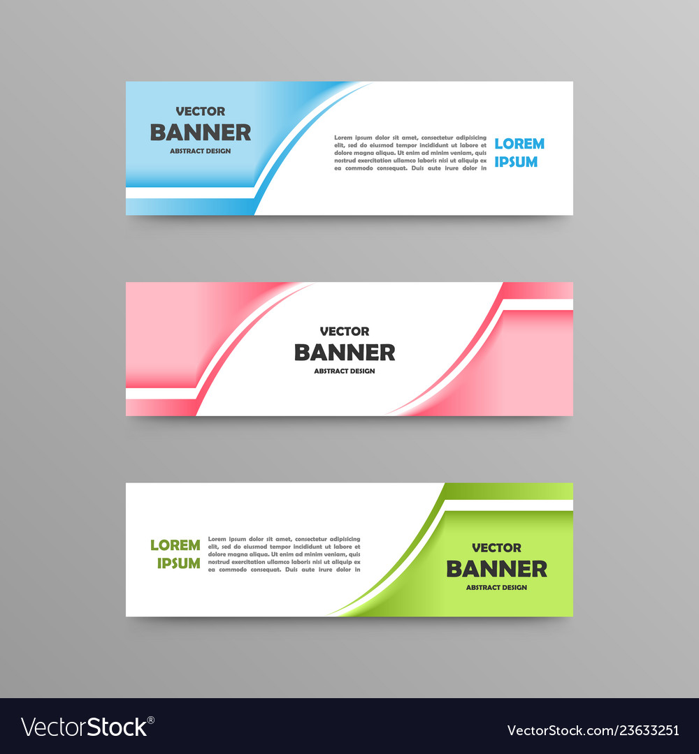 Set color banners abstract design Royalty Free Vector Image