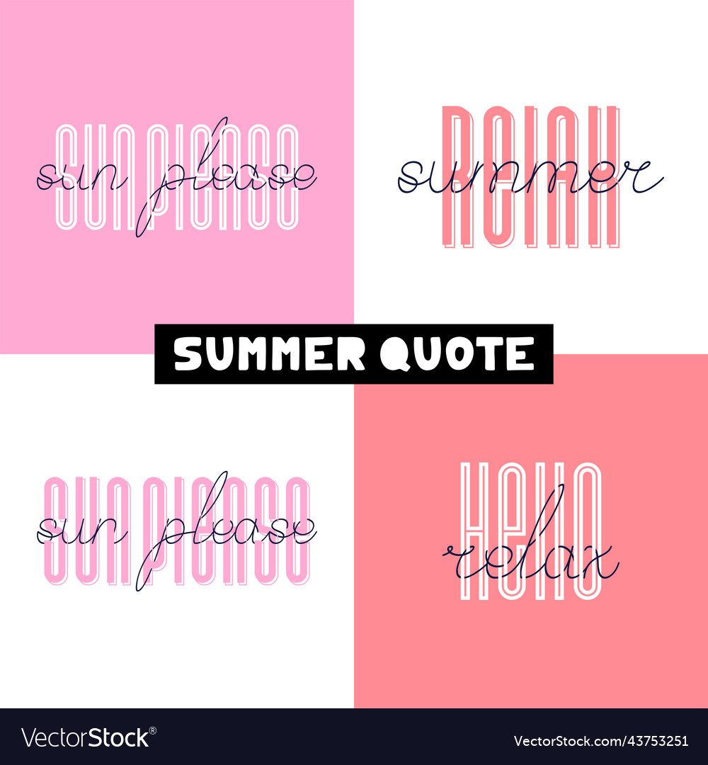 Summer hand drawn brush font letterings