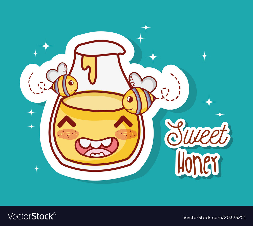 Sweet honey kawaii cartoon