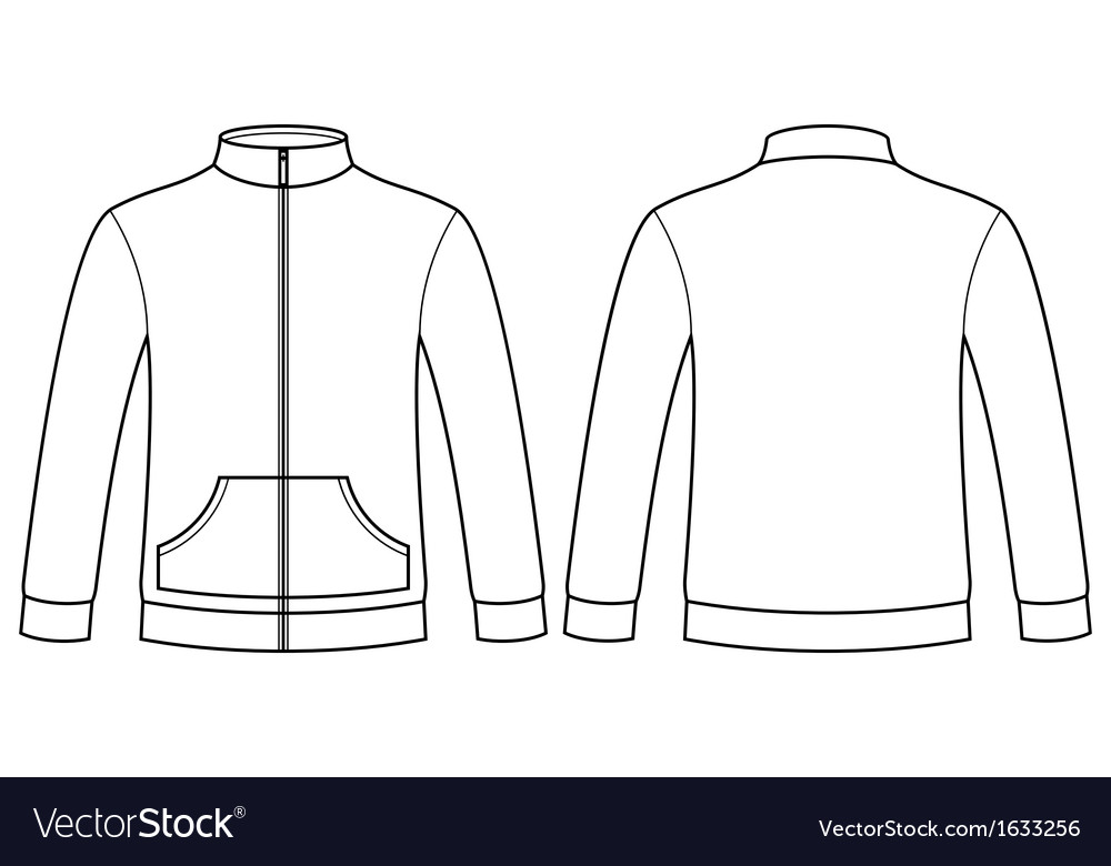 Blank sweatshirt template Royalty Free Vector Image