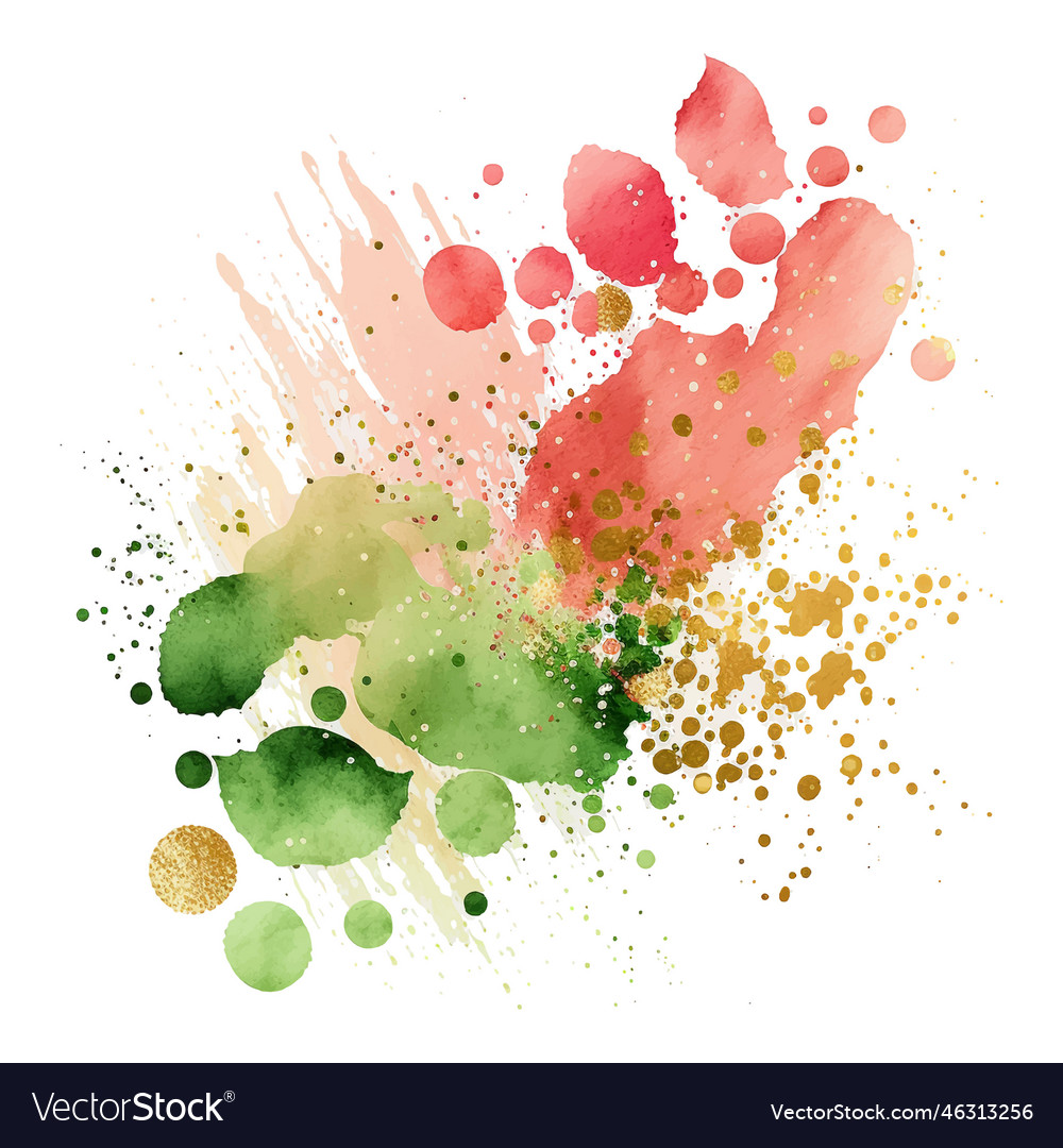 Colorful watercolor splash blot splatter stain