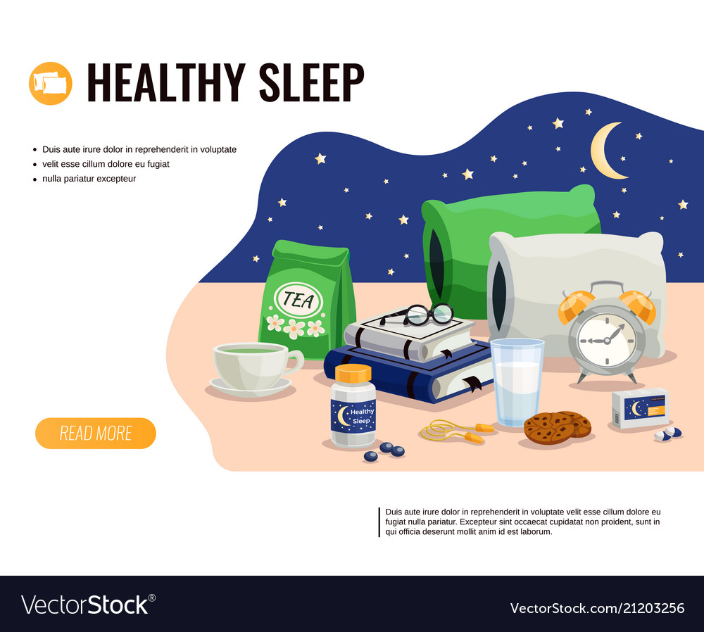 Healthy sleep vector image Healthy sleep