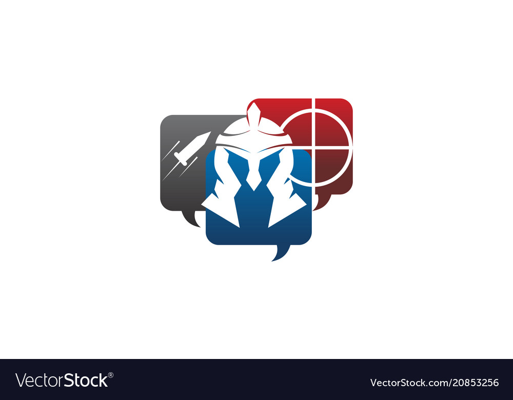 helmet warrior logo design