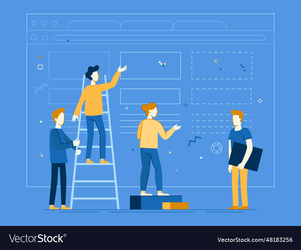 Web and app development creative concept Vector Image