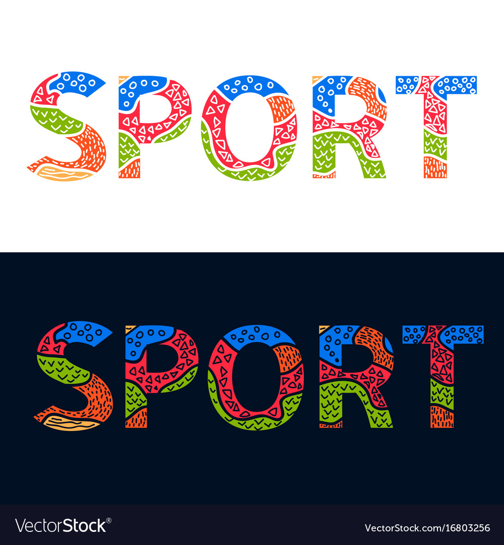 word-sport-royalty-free-vector-image-vectorstock