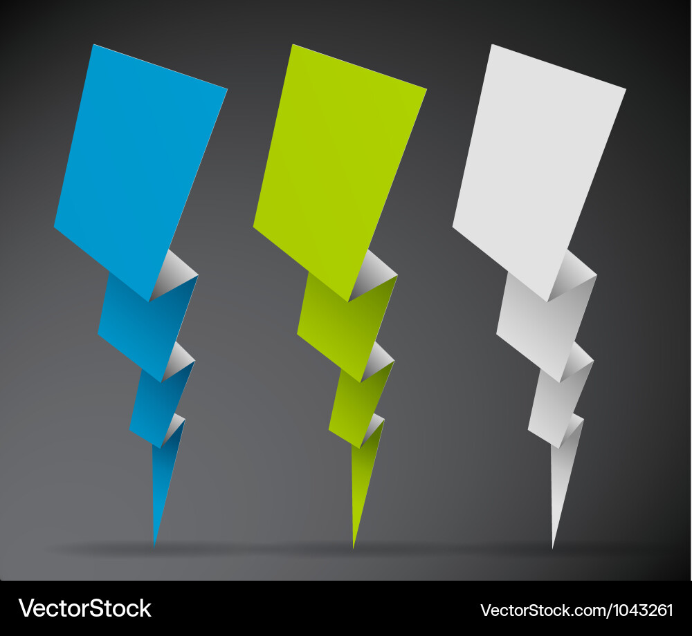Abstract origami speech bubble background Vector Image