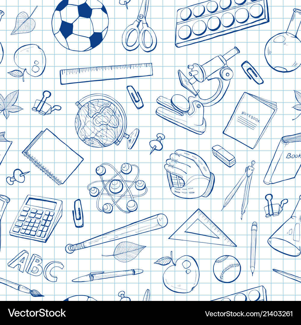 Back to school pattern Royalty Free Vector Image