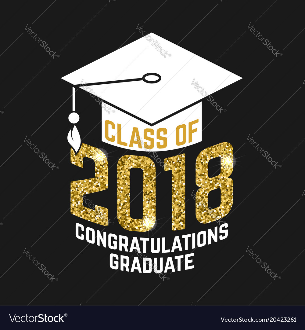 Class of 2018 badge Royalty Free Vector Image - VectorStock