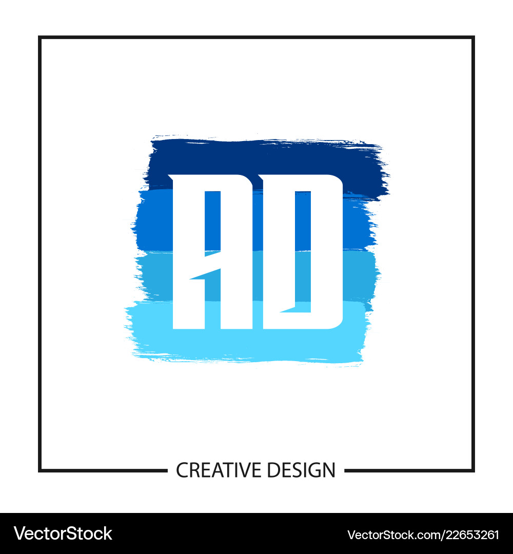Initial letter ad logo template design Royalty Free Vector