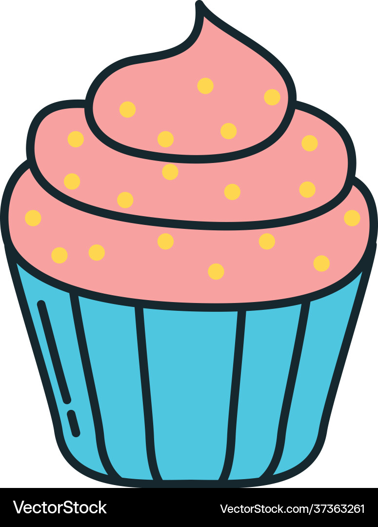Pink cupcake icon Royalty Free Vector Image - VectorStock