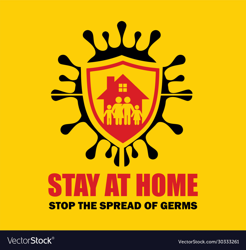 Stay at home healthy Royalty Free Vector Image