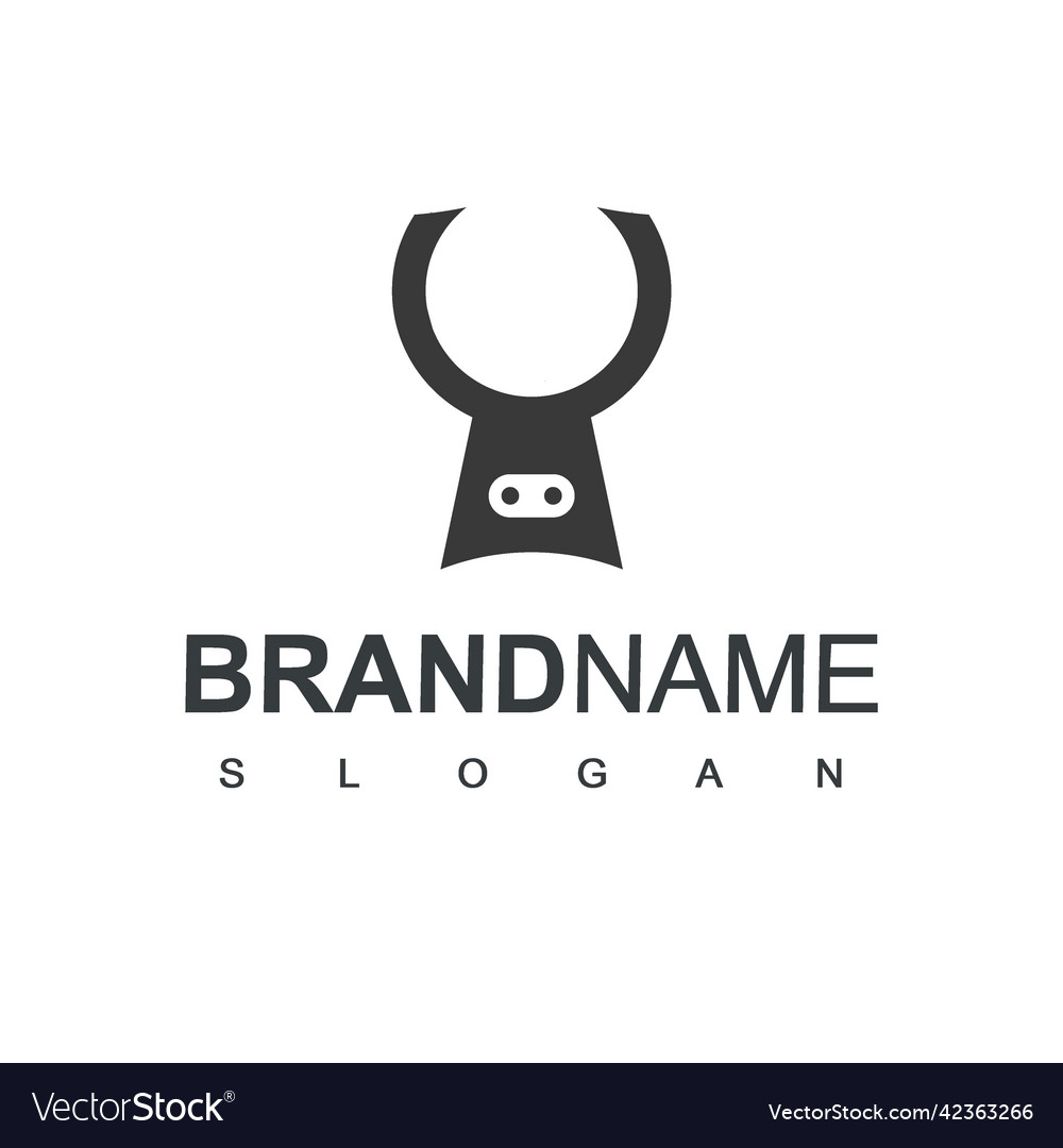 Bull head logo cattle farm and e sport icon