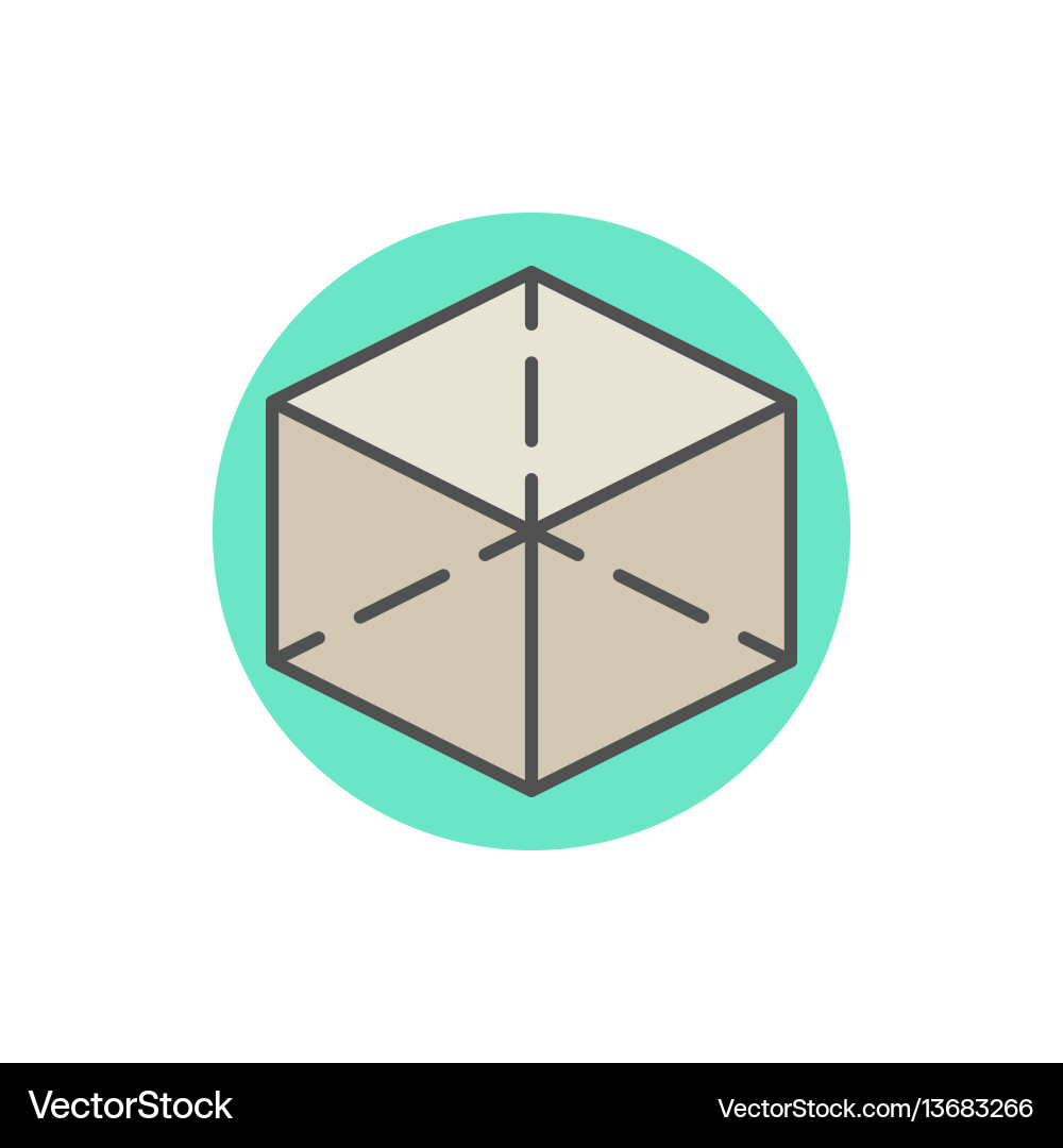 Colorful cube icon Royalty Free Vector Image - VectorStock
