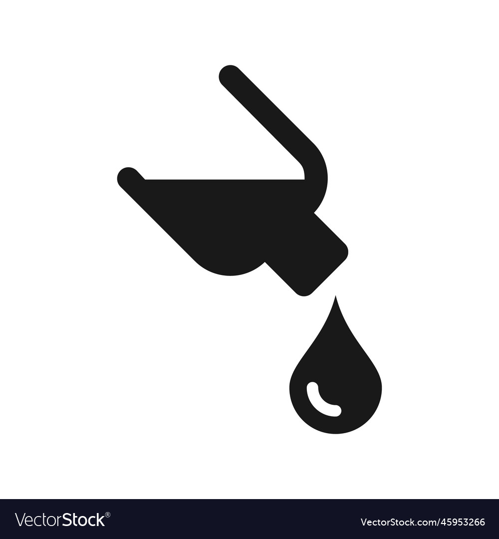 Dropper icon on white background Royalty Free Vector Image