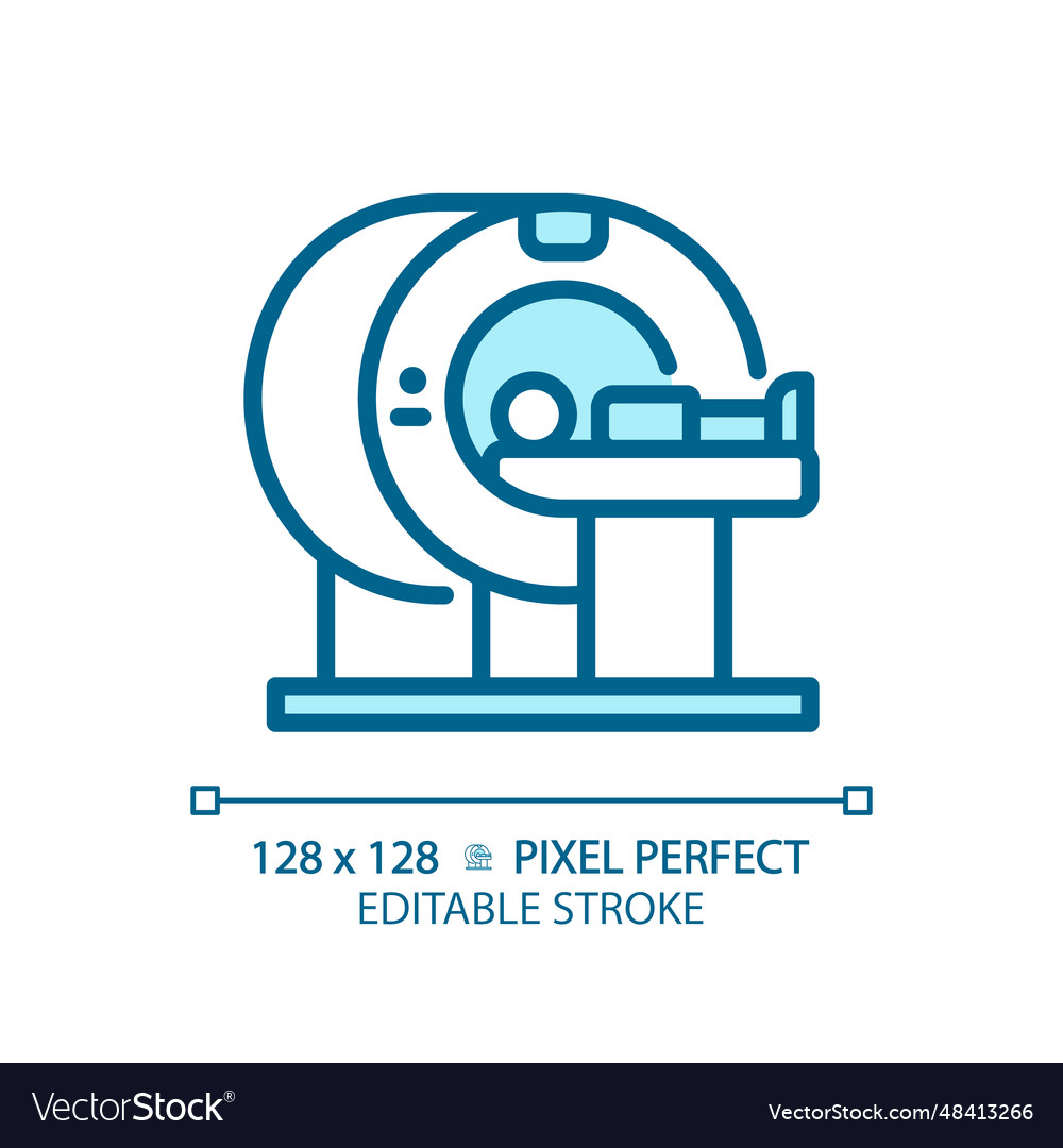 Mri machine pixel perfect light blue icon