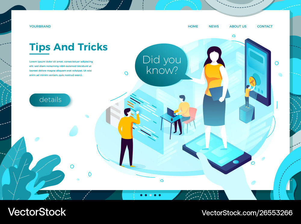 Online Assistant Tips And Tricks Help Royalty Free Vector